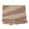 Hello Honey® Brown & Beige Wave Design Woven Reclaimed Cotton Blend Throw with Fringe